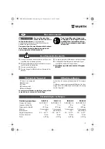 Preview for 14 page of Würth DSA 11-S Translation Of The Original Operating Instructions