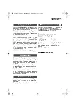 Preview for 16 page of Würth DSA 11-S Translation Of The Original Operating Instructions