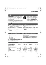 Preview for 17 page of Würth DSA 11-S Translation Of The Original Operating Instructions