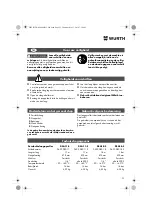 Preview for 23 page of Würth DSA 11-S Translation Of The Original Operating Instructions