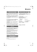 Preview for 25 page of Würth DSA 11-S Translation Of The Original Operating Instructions