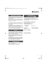 Preview for 37 page of Würth DSA 11-S Translation Of The Original Operating Instructions