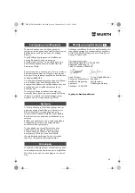 Preview for 40 page of Würth DSA 11-S Translation Of The Original Operating Instructions