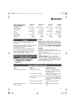 Preview for 42 page of Würth DSA 11-S Translation Of The Original Operating Instructions