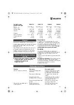 Preview for 45 page of Würth DSA 11-S Translation Of The Original Operating Instructions