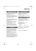 Preview for 46 page of Würth DSA 11-S Translation Of The Original Operating Instructions