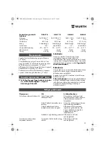 Preview for 48 page of Würth DSA 11-S Translation Of The Original Operating Instructions