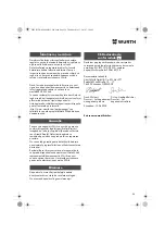 Preview for 58 page of Würth DSA 11-S Translation Of The Original Operating Instructions