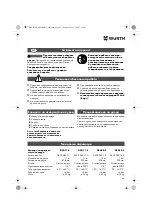 Preview for 62 page of Würth DSA 11-S Translation Of The Original Operating Instructions