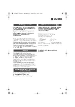 Preview for 67 page of Würth DSA 11-S Translation Of The Original Operating Instructions