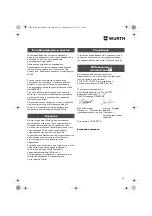 Preview for 76 page of Würth DSA 11-S Translation Of The Original Operating Instructions