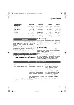 Preview for 78 page of Würth DSA 11-S Translation Of The Original Operating Instructions