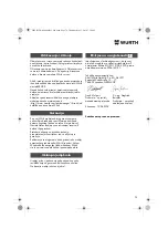 Preview for 79 page of Würth DSA 11-S Translation Of The Original Operating Instructions