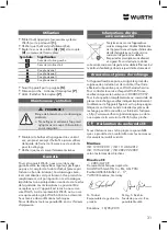 Preview for 31 page of Würth DSS 1/2" Premium Compact Translation Of The Original Operating Instructions