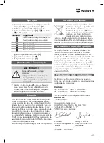 Preview for 45 page of Würth DSS 1/2" Premium Compact Translation Of The Original Operating Instructions