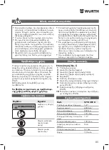 Preview for 85 page of Würth DSS 1/2" Premium Compact Translation Of The Original Operating Instructions