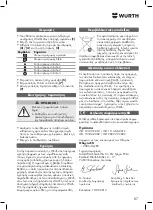 Preview for 87 page of Würth DSS 1/2" Premium Compact Translation Of The Original Operating Instructions