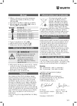 Preview for 101 page of Würth DSS 1/2" Premium Compact Translation Of The Original Operating Instructions