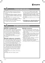 Preview for 110 page of Würth DSS 1/2" Premium Compact Translation Of The Original Operating Instructions