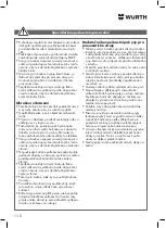 Preview for 112 page of Würth DSS 1/2" Premium Compact Translation Of The Original Operating Instructions