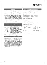 Preview for 122 page of Würth DSS 1/2" Premium Compact Translation Of The Original Operating Instructions