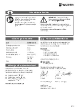 Preview for 23 page of Würth DSW 15 Original Operating Instructions