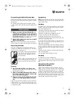 Preview for 17 page of Würth EMS 12-A Translation Of The Original Operating Instructions