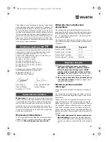 Preview for 107 page of Würth EMS 12-A Translation Of The Original Operating Instructions