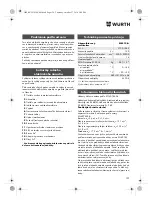 Preview for 129 page of Würth EMS 12-A Translation Of The Original Operating Instructions