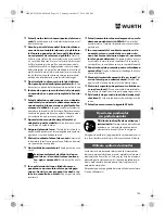 Preview for 136 page of Würth EMS 12-A Translation Of The Original Operating Instructions