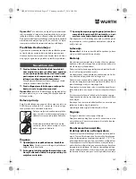 Preview for 147 page of Würth EMS 12-A Translation Of The Original Operating Instructions