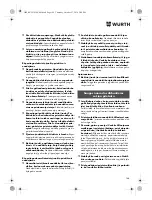 Preview for 166 page of Würth EMS 12-A Translation Of The Original Operating Instructions