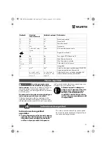 Предварительный просмотр 33 страницы Würth EMS 350-SL COMPACT Translation Of The Original Operating Instructions