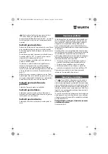 Предварительный просмотр 107 страницы Würth EMS 350-SL COMPACT Translation Of The Original Operating Instructions