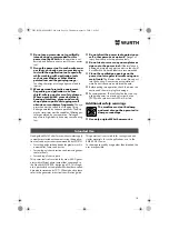 Предварительный просмотр 18 страницы Würth EMS 450-1.7 Compact Operating Instructions Manual