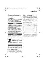 Предварительный просмотр 20 страницы Würth EMS 450-1.7 Compact Operating Instructions Manual