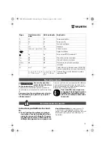 Предварительный просмотр 29 страницы Würth EMS 450-1.7 Compact Operating Instructions Manual