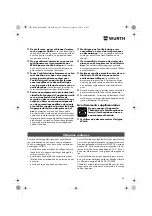 Предварительный просмотр 30 страницы Würth EMS 450-1.7 Compact Operating Instructions Manual