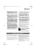 Предварительный просмотр 42 страницы Würth EMS 450-1.7 Compact Operating Instructions Manual