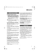 Предварительный просмотр 49 страницы Würth EMS 450-1.7 Compact Operating Instructions Manual