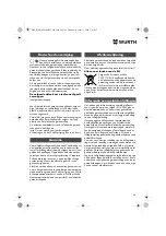 Предварительный просмотр 50 страницы Würth EMS 450-1.7 Compact Operating Instructions Manual