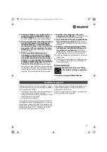 Предварительный просмотр 60 страницы Würth EMS 450-1.7 Compact Operating Instructions Manual