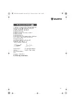 Предварительный просмотр 63 страницы Würth EMS 450-1.7 Compact Operating Instructions Manual