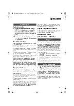 Предварительный просмотр 67 страницы Würth EMS 450-1.7 Compact Operating Instructions Manual