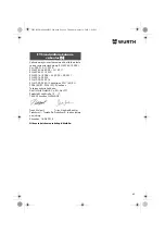 Предварительный просмотр 69 страницы Würth EMS 450-1.7 Compact Operating Instructions Manual