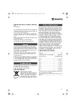 Предварительный просмотр 74 страницы Würth EMS 450-1.7 Compact Operating Instructions Manual