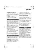 Предварительный просмотр 80 страницы Würth EMS 450-1.7 Compact Operating Instructions Manual