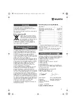 Предварительный просмотр 81 страницы Würth EMS 450-1.7 Compact Operating Instructions Manual