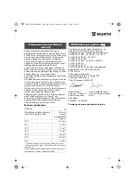 Предварительный просмотр 93 страницы Würth EMS 450-1.7 Compact Operating Instructions Manual