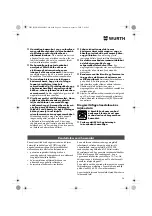 Предварительный просмотр 96 страницы Würth EMS 450-1.7 Compact Operating Instructions Manual